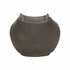 302565 Shiga 11in. Ceramic Sendai Vase with Sandy Black Finish