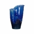 302570 Shiga 20.5in. Ceramic Okinawa Vase with Indigo Glaze Finish