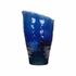 302570 Shiga 20.5in. Ceramic Okinawa Vase with Indigo Glaze Finish