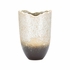 302573 Shiga 14in. Ceramic Gizagiza Vase with Green/Cream Finish