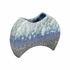 302574 Shiga 8.5in. Ceramic Kerama Vase with Indigo Glaze Finish