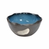 302582 Shiga 7in. Ceramic Kabira Bay Bowl with Shiga Black/White/Blue Inside Finish