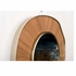 302597 Wildwood 26in. Wood/Metal Pith Mirror with Organic/Brushed Nickel/Plain Finish