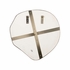 302597 Wildwood 26in. Wood/Metal Pith Mirror with Organic/Brushed Nickel/Plain Finish