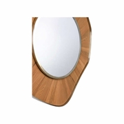 302597 Wildwood 26in. Wood/Metal Pith Mirror with Organic/Brushed Nickel/Plain Finish
