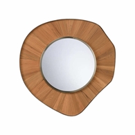 302597 Wildwood 26in. Wood/Metal Pith Mirror with Organic/Brushed Nickel/Plain Finish