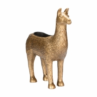 302598 Wildwood 13.5in. Aluminum Cria Planter with Antique Brass Finish