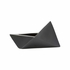 302624 Shiga 6.5in. Ceramic Origami Vase - Kuro with Black Glaze Finish