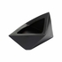 302624 Shiga 6.5in. Ceramic Origami Vase - Kuro with Black Glaze Finish