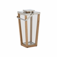 302770 Wildwood Lanai Teak And Glass Hurricane - Sm