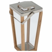 302772 Wildwood Lanai Teak And Glass Hurricane - Lg