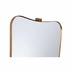302793 Wildwood 34in. Metal Rialto Mirror with Antique Brass/Clear/Plain Finish