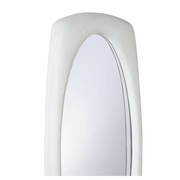 302798 Wildwood 52in. Wood/Plaster Gaudi Mirror with White Gesso/Clear/Plain Finish