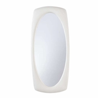 302798 Wildwood 52in. Wood/Plaster Gaudi Mirror with White Gesso/Clear/Plain Finish