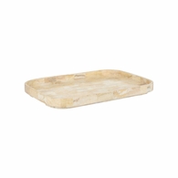 302800 Wildwood 4in. Dampstone Ottoman Tray with Natural White Finish