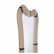 302803 Wildwood 48in. Wood/Metal Perret Mirror with White Oak/Coffee Bronze Finish