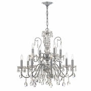 3029-CH-CL-MWP Crystorama Butler 12 Light Hand Cut Crystal Polished Chrome Chandelier