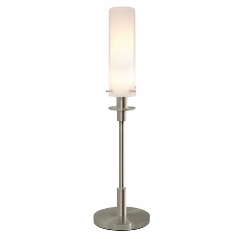 3032.13 Sonneman Modern Origins, Transitional Candle Table Lamp in Satin Nickel Finish