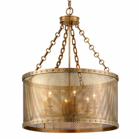 304-06 Corbett Old World Brass Rotunda 6Lt Chandelier