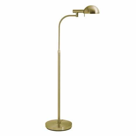 3040.38 Sonneman Modern Origins E Dome Floor Lamp in Satin Brass Finish