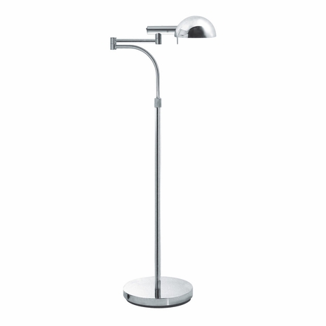 3041.01 Sonneman Modern Origins E Dome Swing Arm Floor Lamp in Polished Chrome Finish