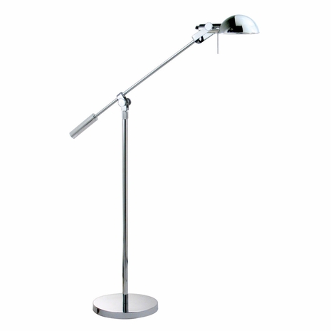 3047.01 Sonneman Modern Origins E Dome Boom Arm Lamp in Polished Chrome Finish