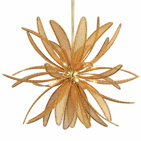 307-712 Corbett Jai-Alai 12Lt Pendant with Polished Brass Finish