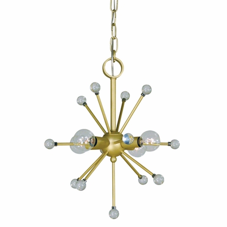 F-3084 Framburg 4-Light Polished Nickel Supernove Chandelier