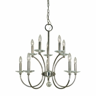 F-3109 Framburg 10-Light Pirouette Dining Chandelier