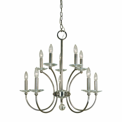 F-3109 Framburg 10-Light Pirouette Dining Chandelier