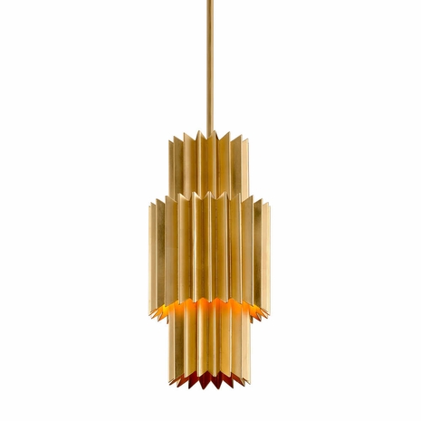 311-42-GL Corbett Lighting Moxy 1 Lt. Pendant with Gold Leaf Finish