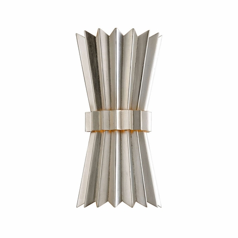 312-12 Corbett Lighting Moxy 2 Lt. Wall Sconce with Silver Leaf Finish
