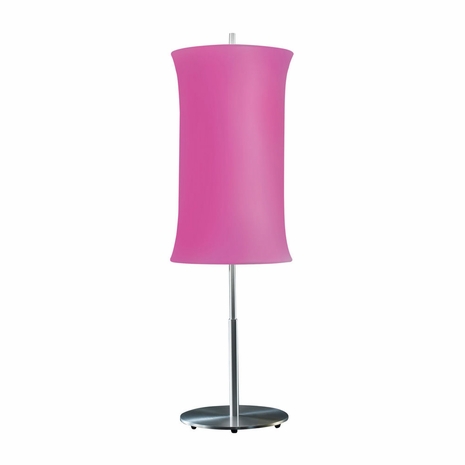 3131.10F Sonneman Modern Origins Lightweights Cylinder Table Lamp in Satin Aluminum Finish