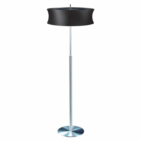 3133.10K Sonneman Modern Origins Lightweights Round Floor Lamp in Satin Aluminum Finish