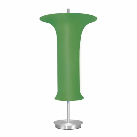 3145.10G Sonneman Modern Origins Lightweights Flared Table Lamp in Satin Aluminum Finish