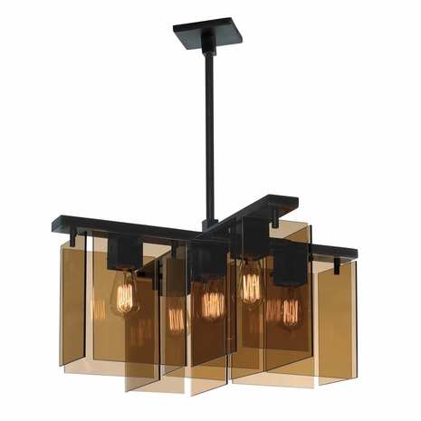 3165 Sonneman Lighting Bronze Age Collection 4 Light Pendant