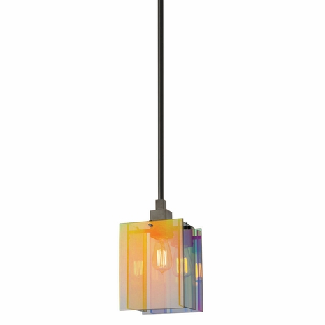 3171.51 Sonneman Warm Contemporary Dichroix Pendant in Black Brass Finish