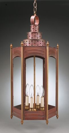 3172 Northeast Lantern Fillmore (4) Light Candelabra Hanging Fixture With Multiple Glass & Finish Options