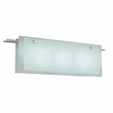 3205 Sonneman Lighting Modernist Suspended Glass Collection 3 Light Bath Bar
