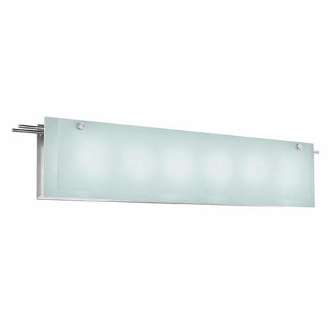 3208.13 Sonneman Modern Origins Suspended Glass 36 inch Bath Bar in Satin Nickel Finish