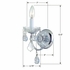 3221-CH-CL-MWP Crystorama Imperial 1 Light Hand Cut Crystal Polished Chrome Sconce