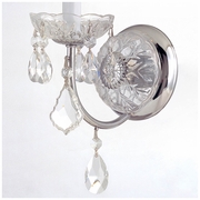 3221-CH-CL-MWP Crystorama Imperial 1 Light Hand Cut Crystal Polished Chrome Sconce