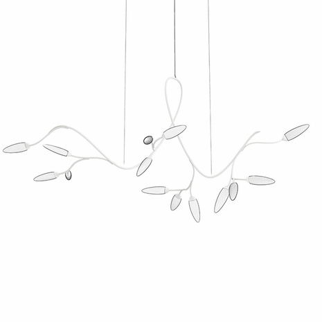 3283.03 Sonneman Vines Sculptural LED Pendant with Satin White Finish