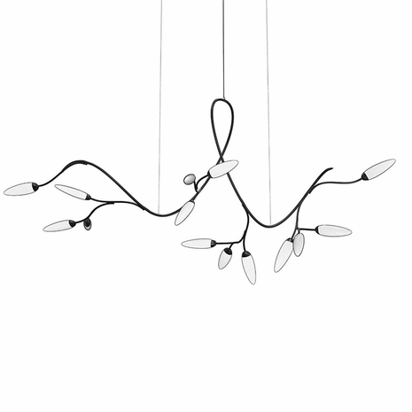 3283.25 Sonneman Vines Sculptural LED Pendant with Satin Black Finish