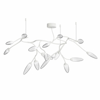 3287.03 Sonneman Vines Sculptural LED Semi-Flush with Satin White Finish