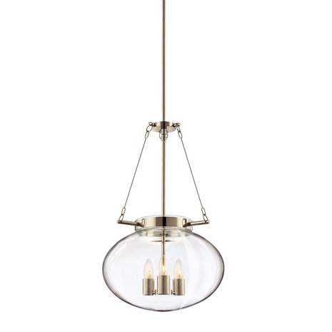 3296.35 Sonneman Transitional Venezia Pendant in Polished Nickel Finish