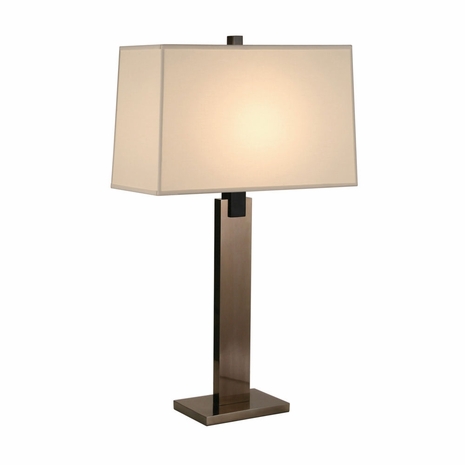 3305.50 Sonneman Modern Origins, Warm Contemporary Monolith Table Lamp in Black Nickel Finish