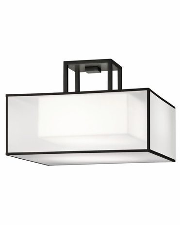 330740-6ST Fine Art Lamps Black + White Story 12 inch 2 Light Semi-Flush Mount