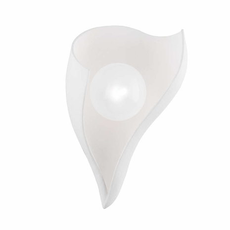 331-01-GSW Corbett Lighting Moonstone 1 Lt. Wall Sconce with Gesso White Finish