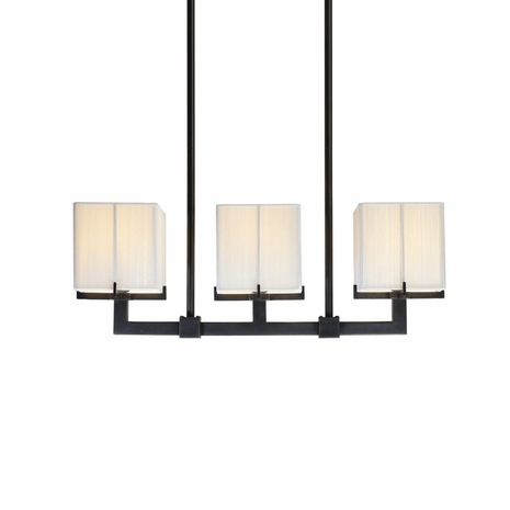 3355 Sonneman Lighting Warm Contemporary Boxus Collection 3 Light Pendant